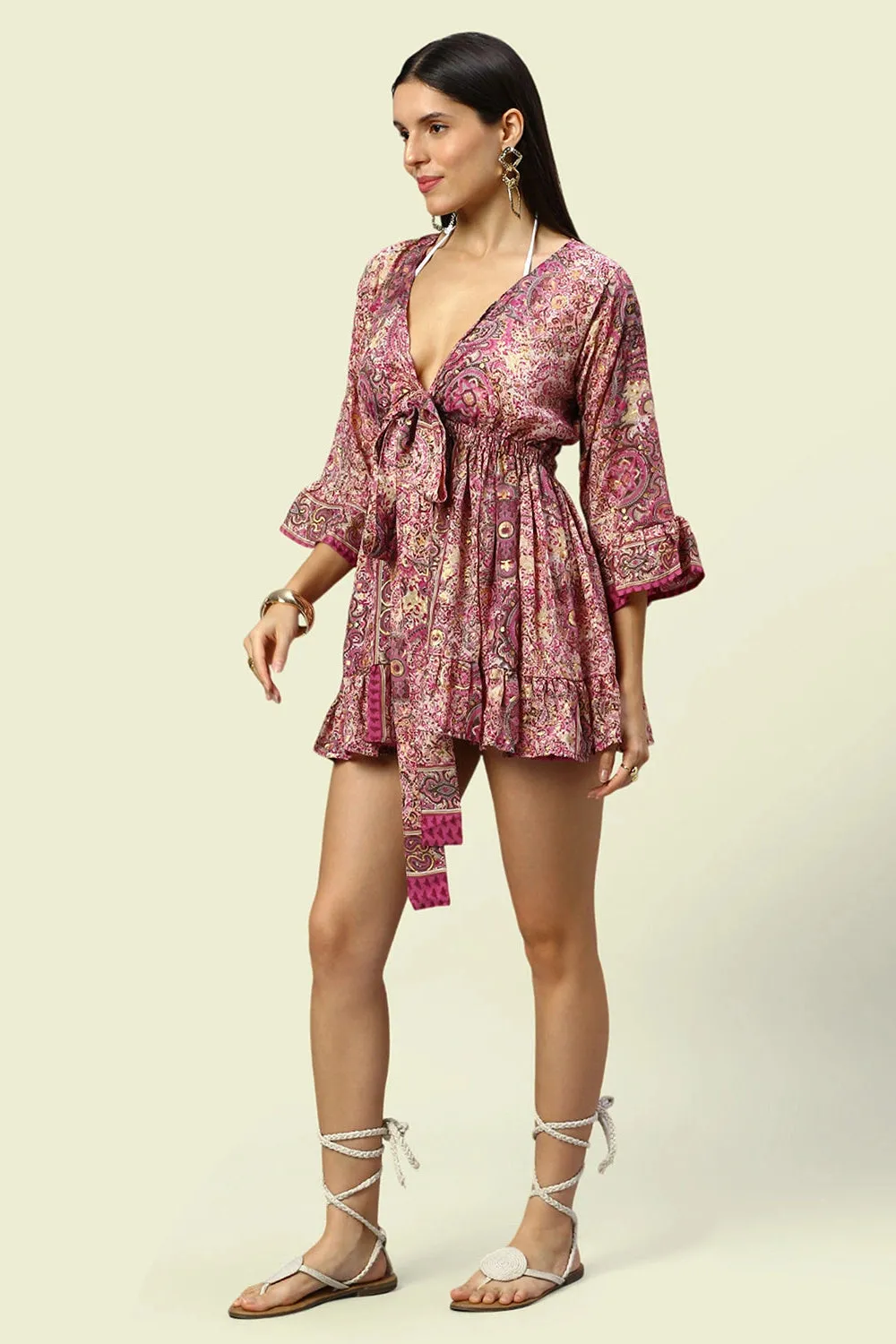 Bohemian Print Mini Dress