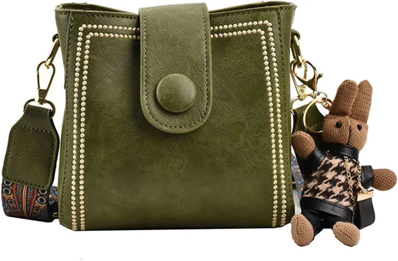 Bootara Bucket Bag, Bootara Women's Vintage Bunny Charm Bucket Bag  Convertible Shoulder Crossbody, Spacious Travel Tote
