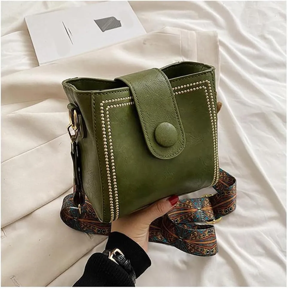 Bootara Bucket Bag, Bootara Women's Vintage Bunny Charm Bucket Bag  Convertible Shoulder Crossbody, Spacious Travel Tote
