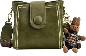 Bootara Bucket Bag, Bootara Women's Vintage Bunny Charm Bucket Bag  Convertible Shoulder Crossbody, Spacious Travel Tote