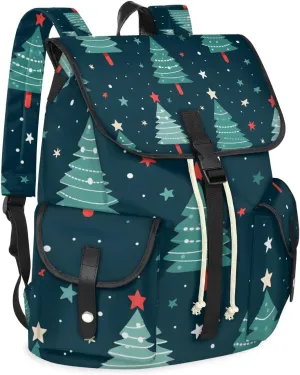 Carry on Backpack Christmas Trees Lightweight Waterproof Travel Backpack for Men & Women, Vintage Laptop Backpack Ideal for Work, Travel & College (13x6.3x16.5 in)
