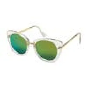 Cat Eye Sunglasses - Clear Rim / Gold Arms