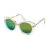 Cat Eye Sunglasses - Clear Rim / Gold Arms