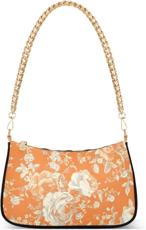 CEBUGI Crossbody Bags for Women Shoulder Purse Vintage Flower Handbags Stylish Clutch Purse with Chain Strap