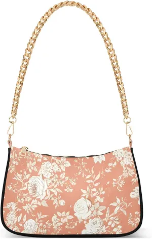CEBUGI Crossbody Bags for Women Shoulder Purse Vintage Rose Handbags Stylish Clutch Purse with Chain Strap