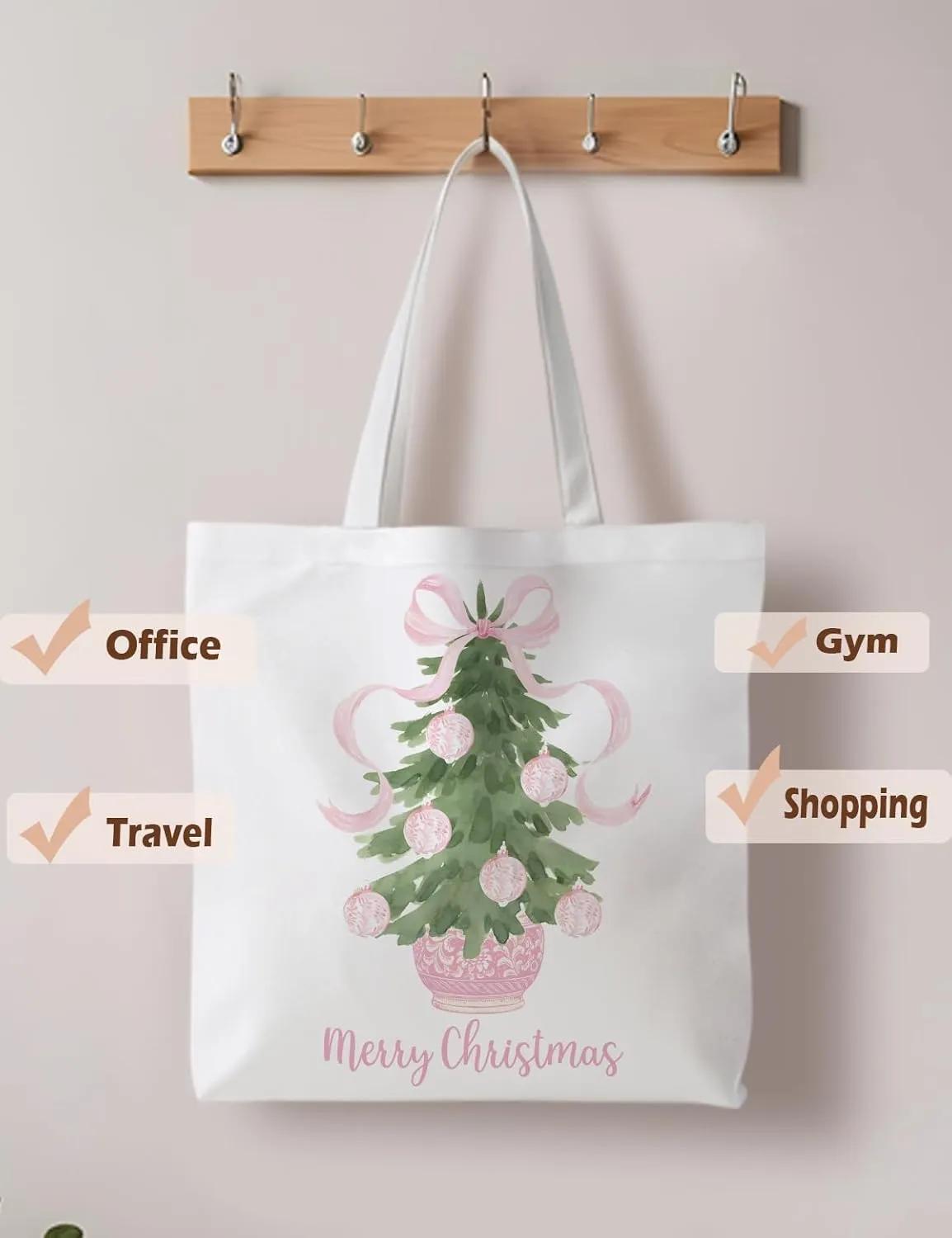 Christmas Tote Bag, Christmas Bags for Women, Womens Gifts for Christmas