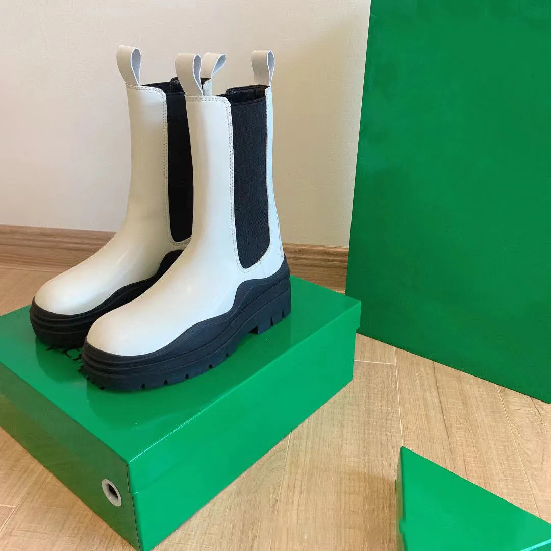Chunky  Mid Calf Platform  Boots