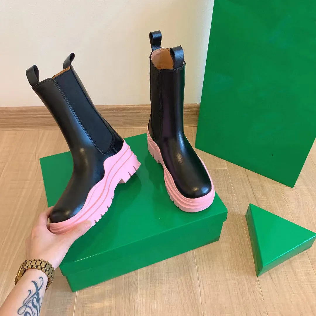Chunky  Mid Calf Platform  Boots