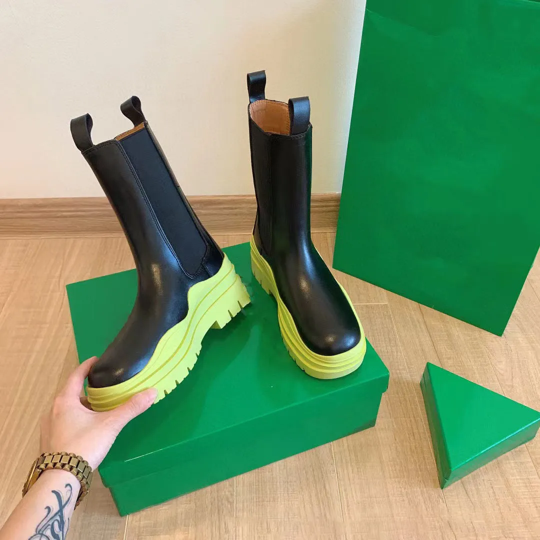 Chunky  Mid Calf Platform  Boots