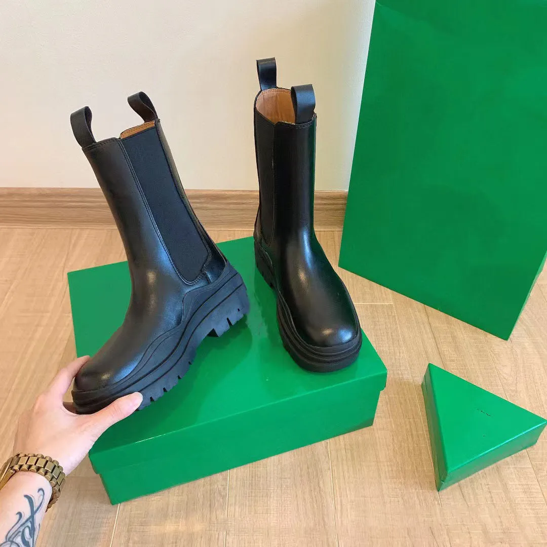 Chunky  Mid Calf Platform  Boots