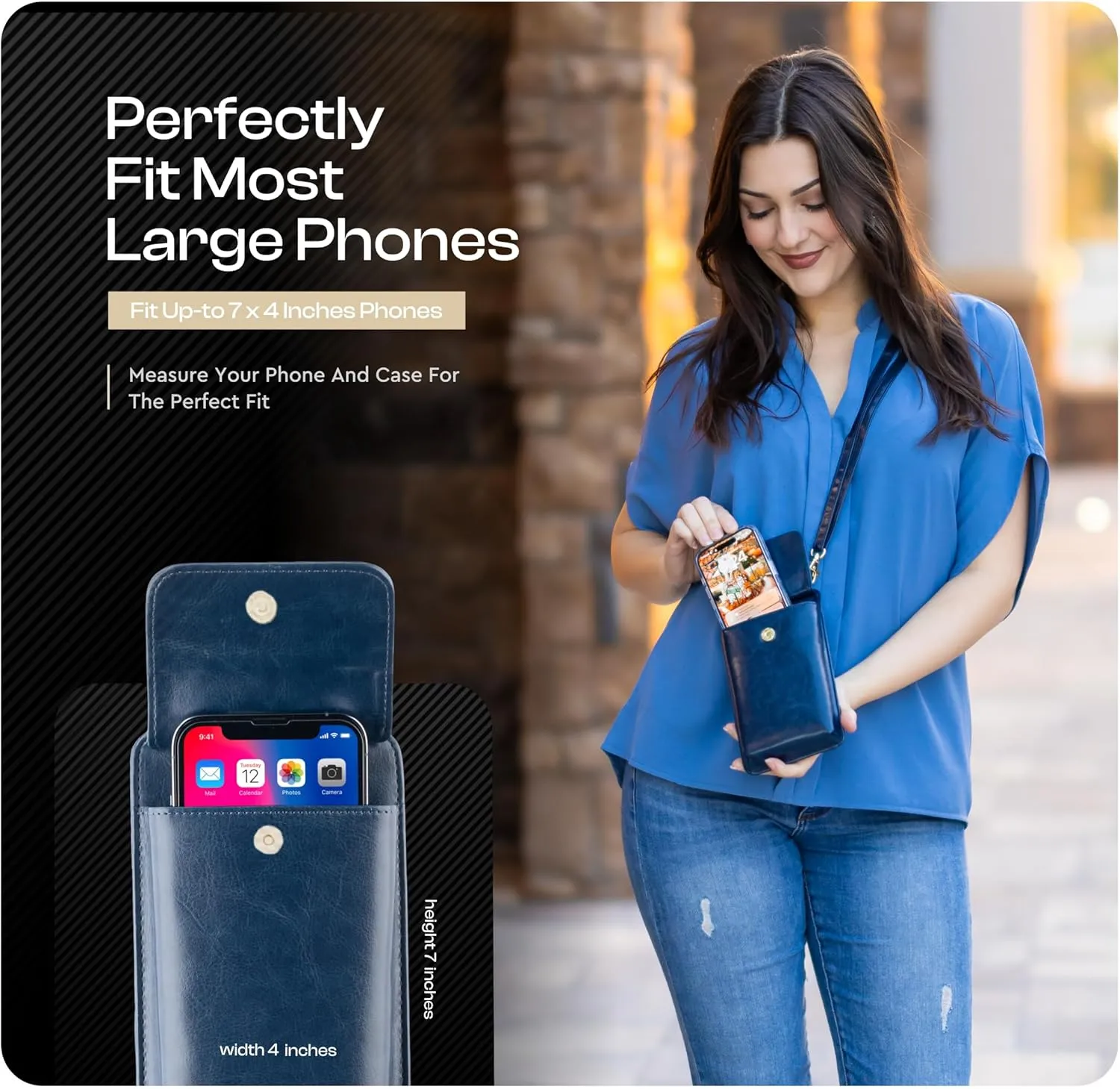Claasico Womens Crossbody Wallet & Phone Case | iPhone/Samsung/LG Magnet Cell Pouch & Handbag