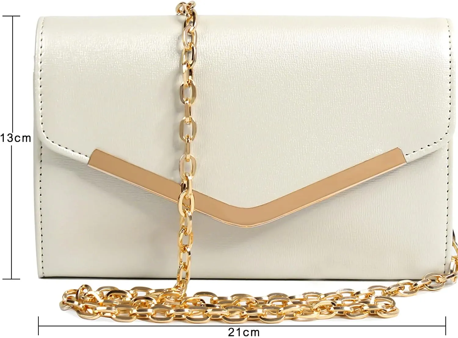 Clutch Purse Evening Bag for WomenEnvelope Handbag With Detachable Chain