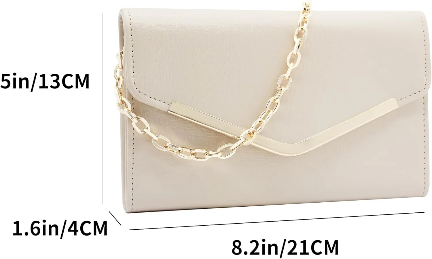 Clutch Purse Evening Bag for WomenEnvelope Handbag With Detachable Chain