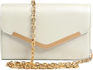 Clutch Purse Evening Bag for WomenEnvelope Handbag With Detachable Chain