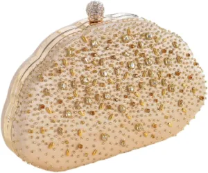 Clutch Purses For Women,Evening Bags And Clutches Bag With Chain For Weddings Formal Prom Party-One Package Gives You Three Different Experiences(Gold)