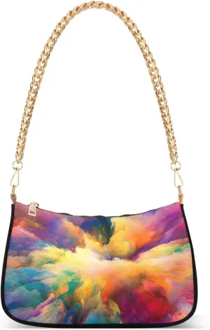 Clutch Shoulder Bags Tote Evening Purse Handbags for Women Hobo Bags Colorful Colorific Bright with Zipper Closure