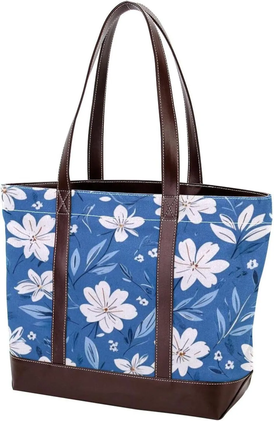 Colored Leaves-691 Tote Bags Durable Leather Canvas Purses and Handbags for Women Top Handle Shoulder Satchel Hobo Bags