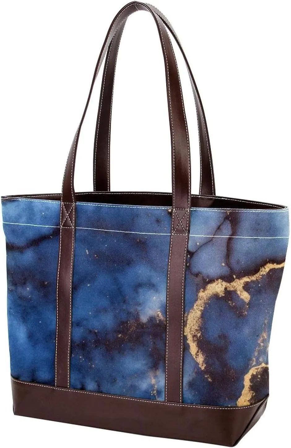 Colored Marble-1435 Tote Bags Durable Leather Canvas Purses and Handbags for Women Top Handle Shoulder Satchel Hobo Bags