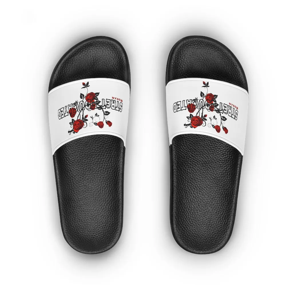 Concrete Rose  Slide Sandals