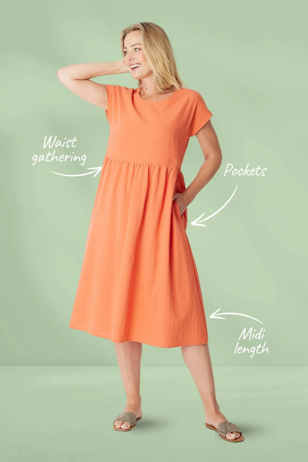 Cordelia St Cotton Collection Doll Dress Mandarin