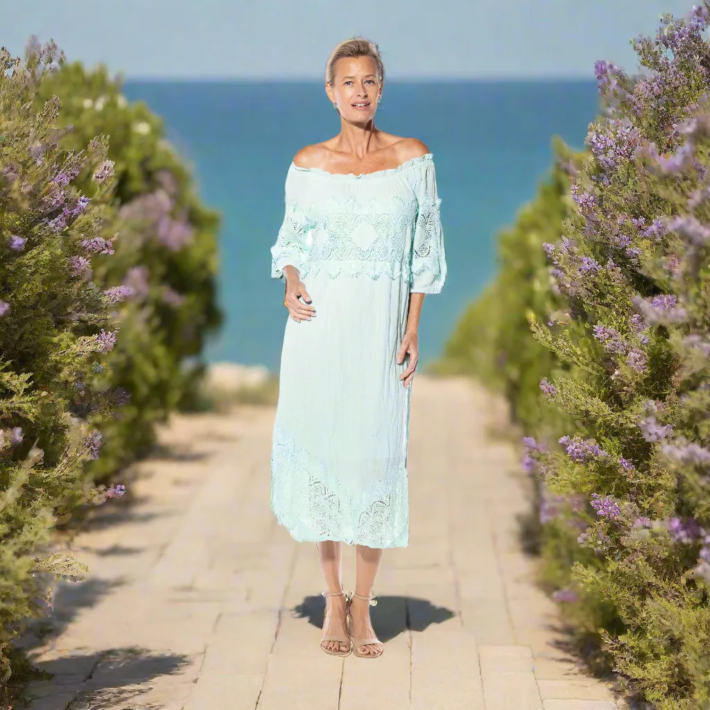 Cotton Peasant Dress by Café Latte - Mint