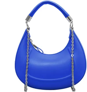 Crescent-shaped Handbags for Women with Chain, PU Tote Bag, Women's Crossbody Handbags, Clutch Purses with Zipper Closure
