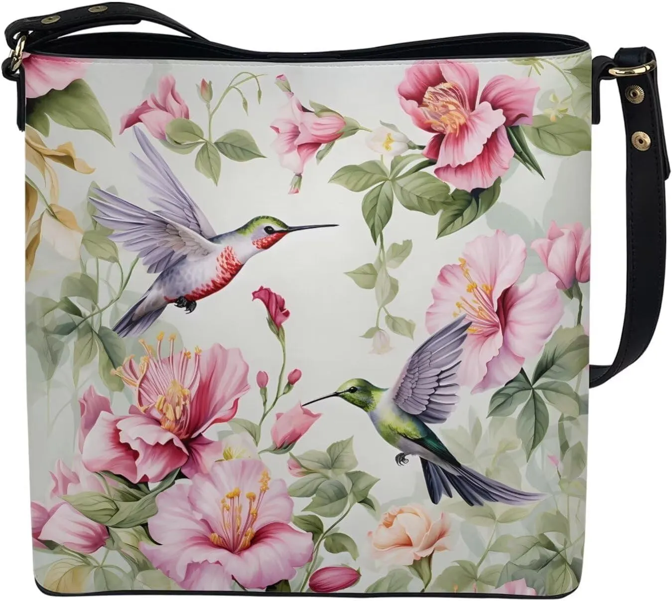 Crossbody Bucket Shoulder Bags for Women Leather Purse Cross Body Handbag Multiple Pockets