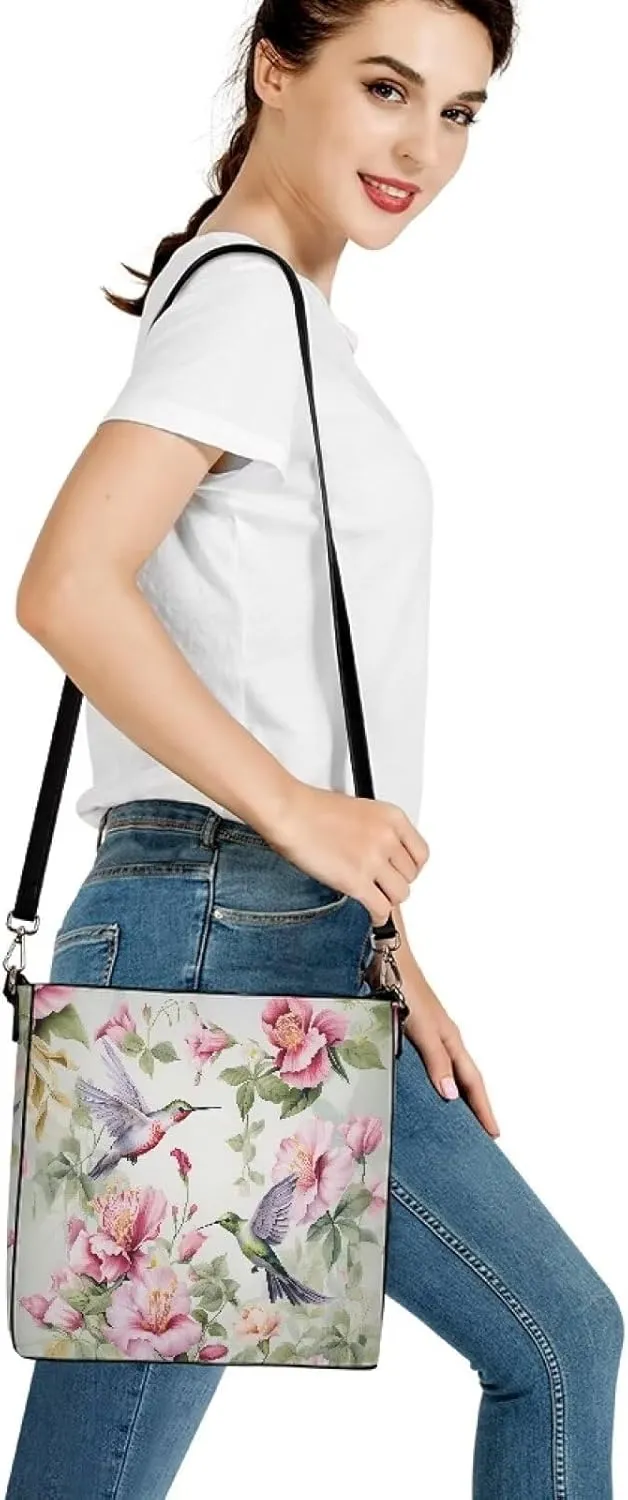 Crossbody Bucket Shoulder Bags for Women Leather Purse Cross Body Handbag Multiple Pockets