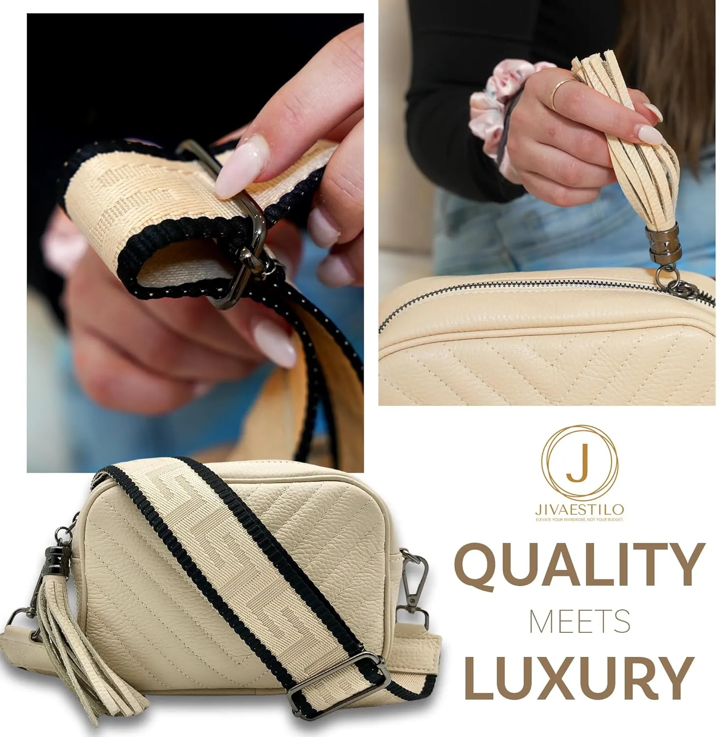 Crossbody Purse for Women - Leather, Trendy Womens Cross Body Bags, Genuine Leather Crossbody Purses
