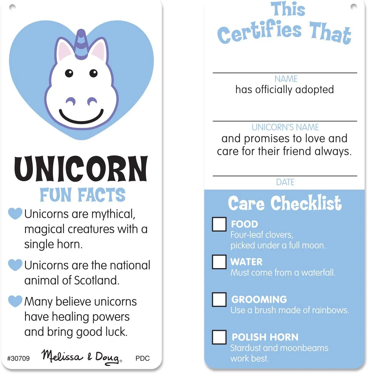 Cuddle Unicorn Jumbo Plush Stuffed Animal with Activity Card