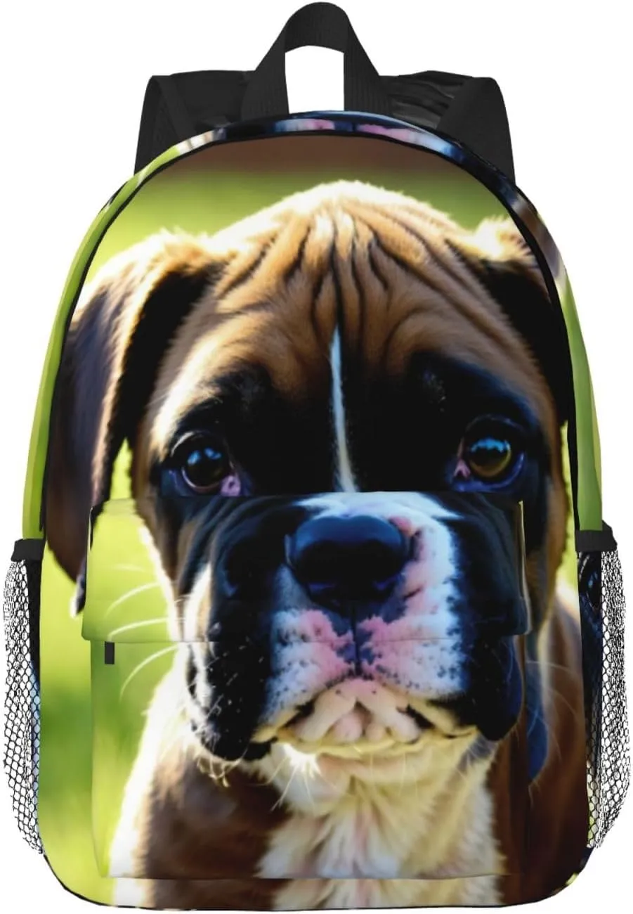Cute Black Pug Dog Print Versatile Backpack Laptop Backpacks Travel Outdoor Adventures Working Use Adults