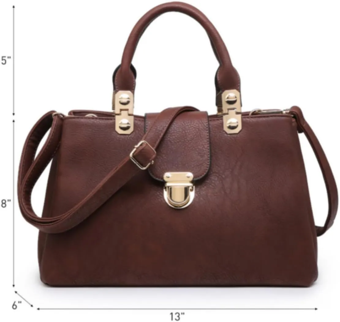 Dasein Women Satchel Handbags Top Handle Purse Medium Tote Bag Vegan Leather Shoulder Bag