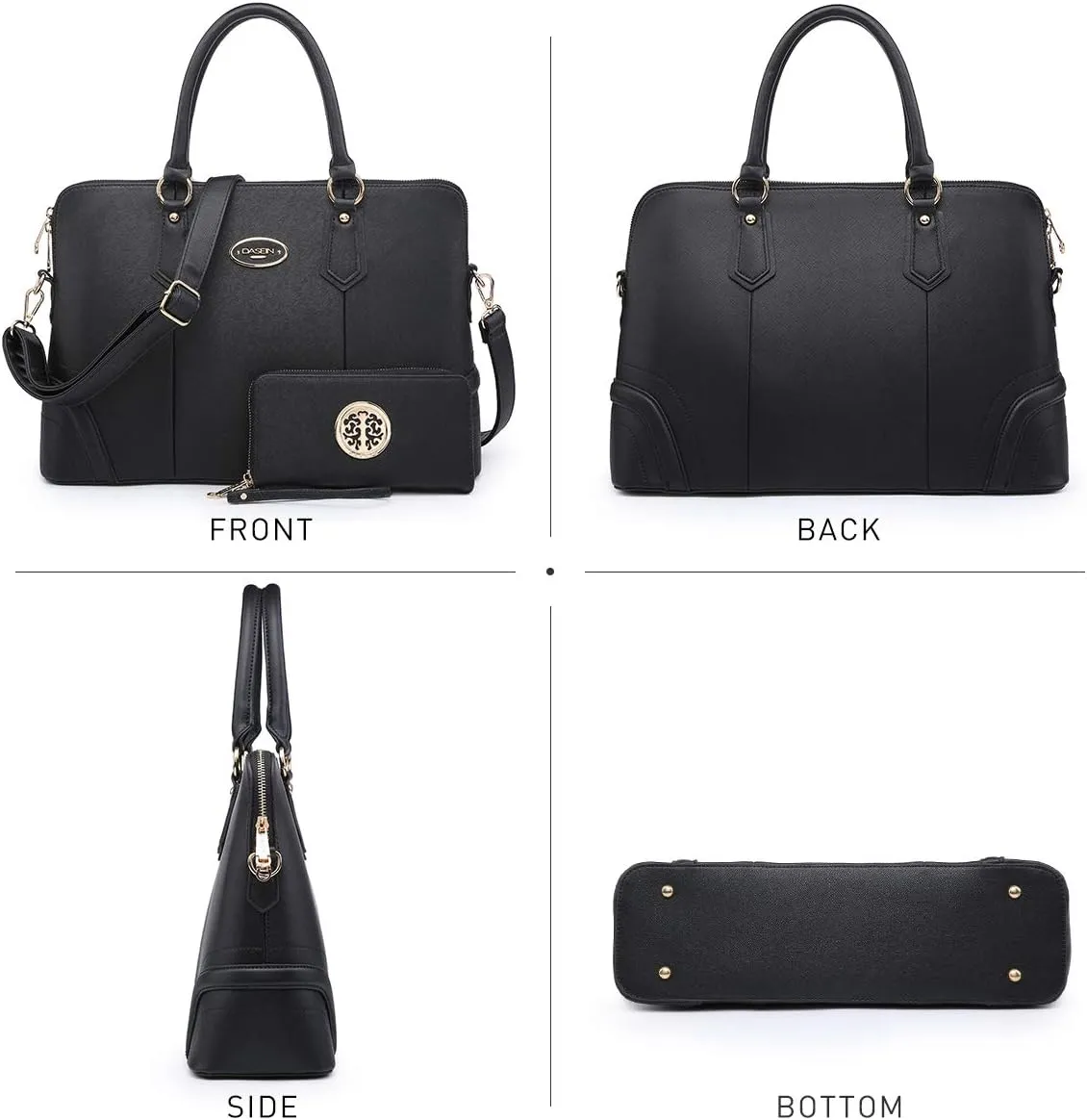 Dasein Women Two Tone Tote Colorblock Purses Handbags for Women Shoulder Work Bag
