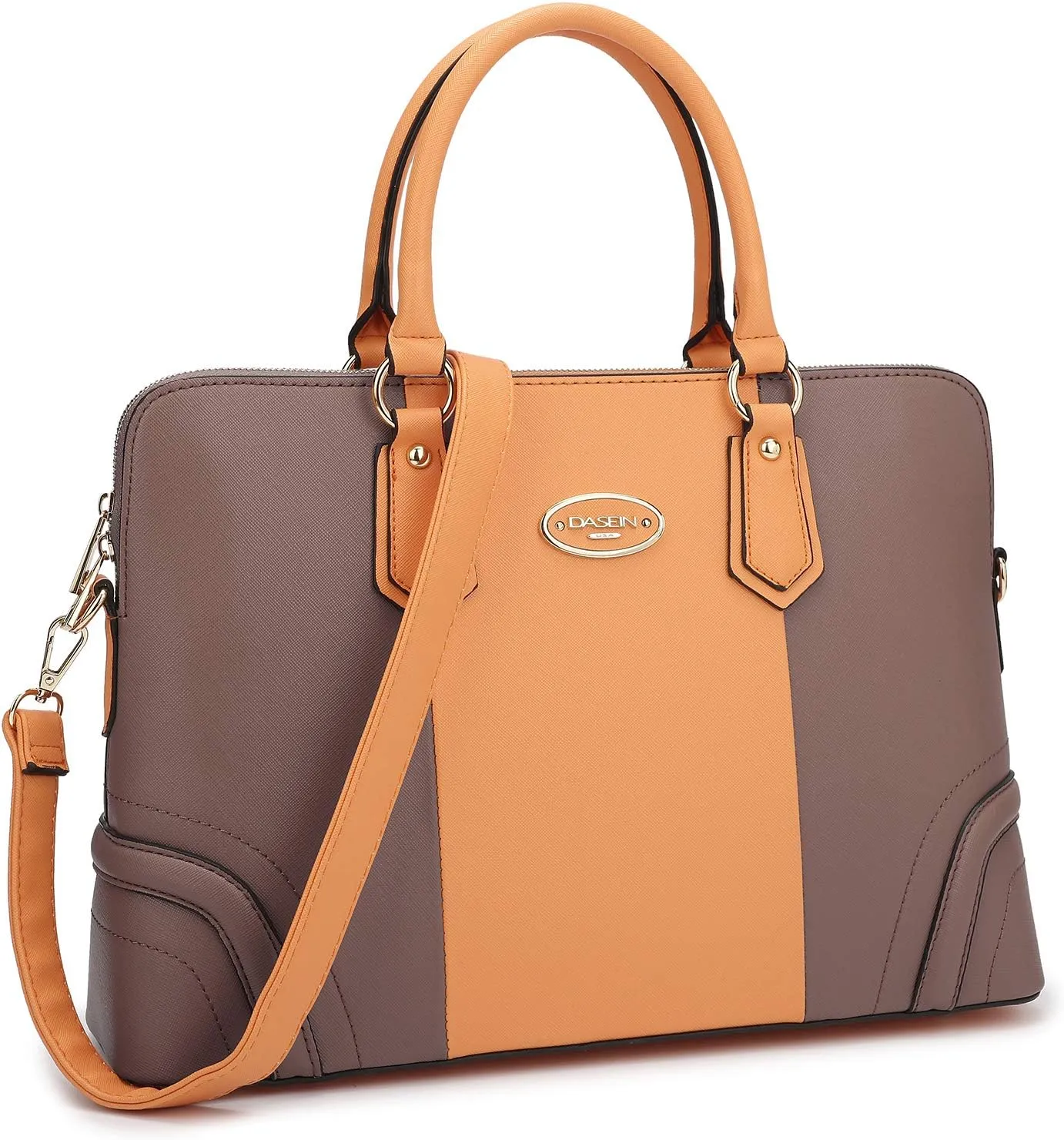 Dasein Women Two Tone Tote Colorblock Purses Handbags for Women Shoulder Work Bag