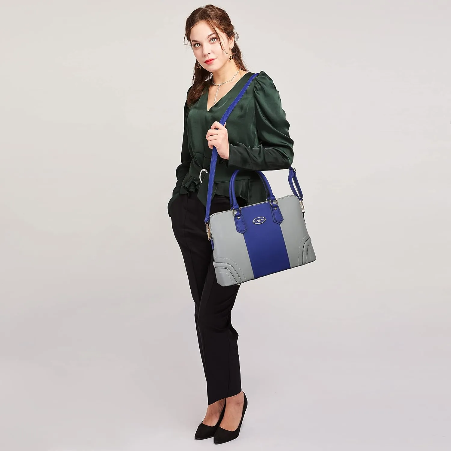 Dasein Women Two Tone Tote Colorblock Purses Handbags for Women Shoulder Work Bag