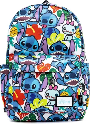 Disney Lilo and Stitch Artistic 17" Full Size Nylon Backpack