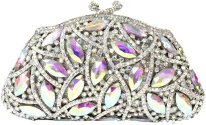 DJBM Luxury Money Pouch Crystal Clutch Purse Unique Glitter Evening Bag with Chain for Women Festival Party