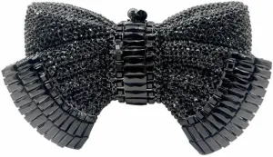 DJBM Sweet Bow Rhinestone Crystal Evening Clutch Diamond Evening Bags Purses and Handbags for Women Formal Party Wedding