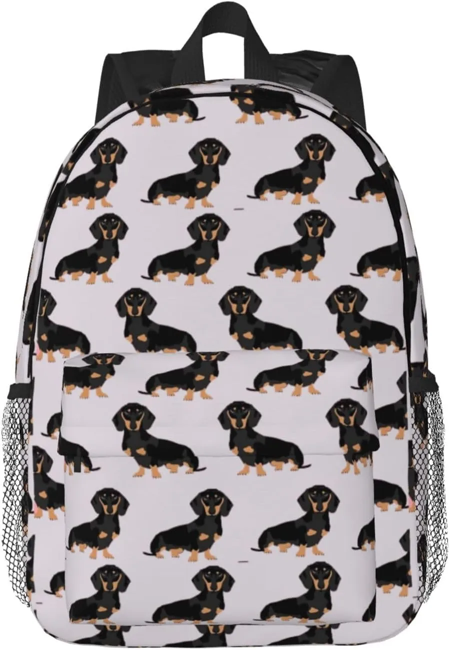 Dogs Print Adult Lightweight 15in Backpack Travel Hiking Essentials Laptop Bag Day Backpacks