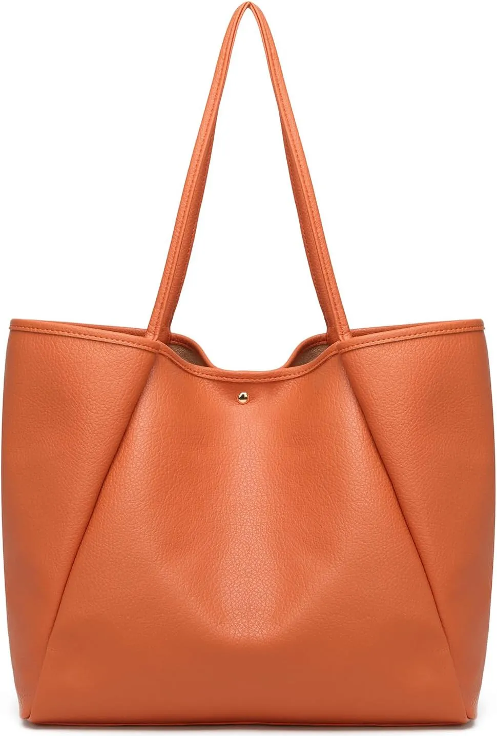 Dreubea Large Leather Tote Bag for Women - Big Work Bag, Spacious Minimalist Handbag, Tote Handbag for Office