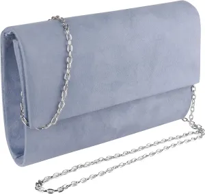 eBigValue Women's Clutches, Clutch Bags for Women Ladies Evening Bags Purse Handbag Cross Body Bag Wedding Party with Detachable Chain Strap, Blue