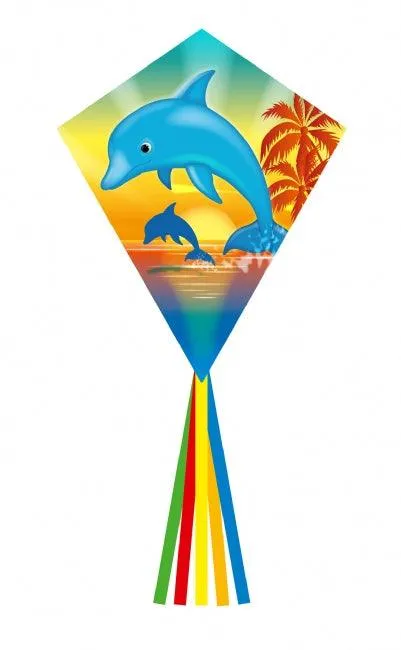 Eddy Dolphin Sunset Diamond Kite 28in