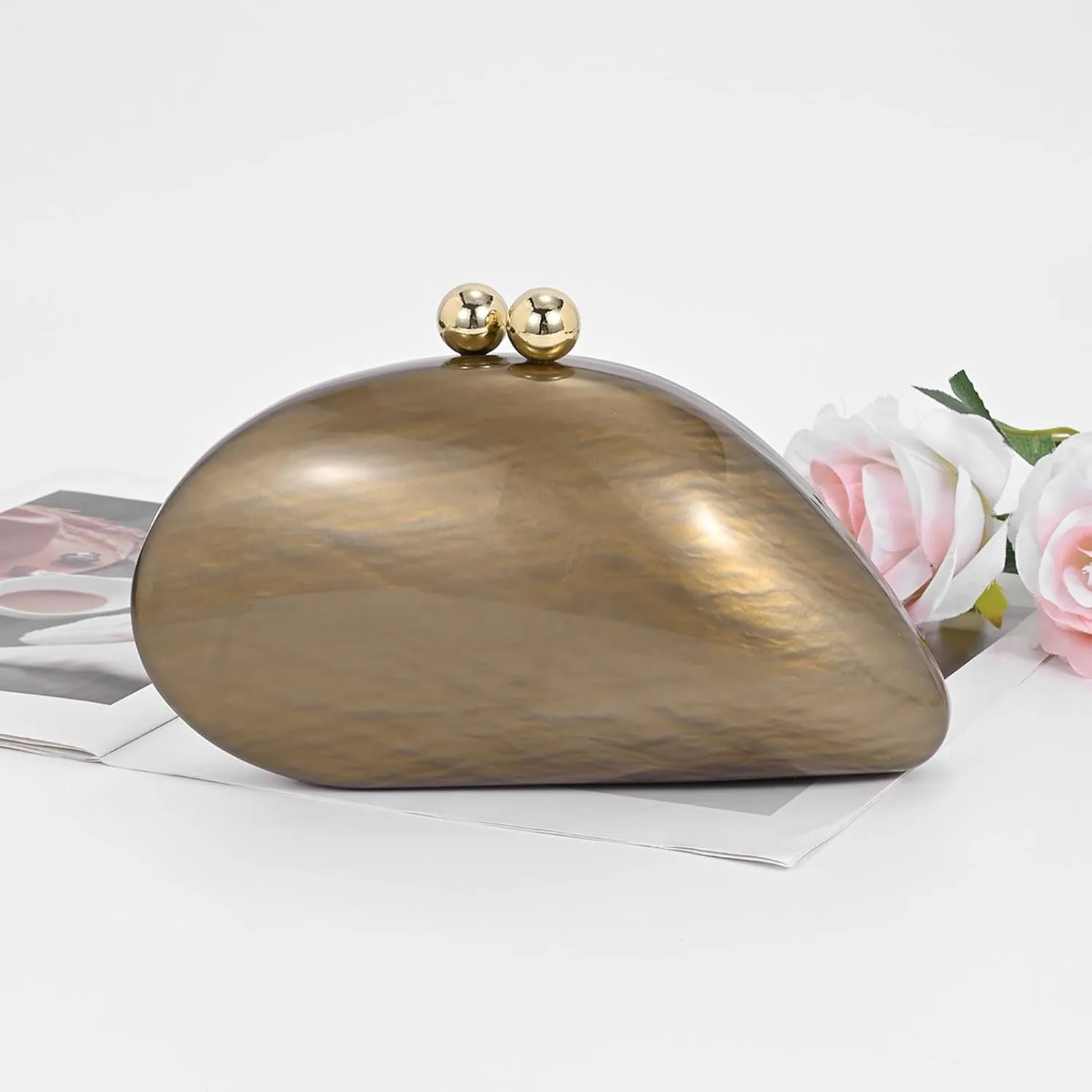 Elegant Acrylic Purses For Women,Fashion Evening Clutch Cute Handbags Mini Crossbody Purse Party Wedding Shoulder Bag