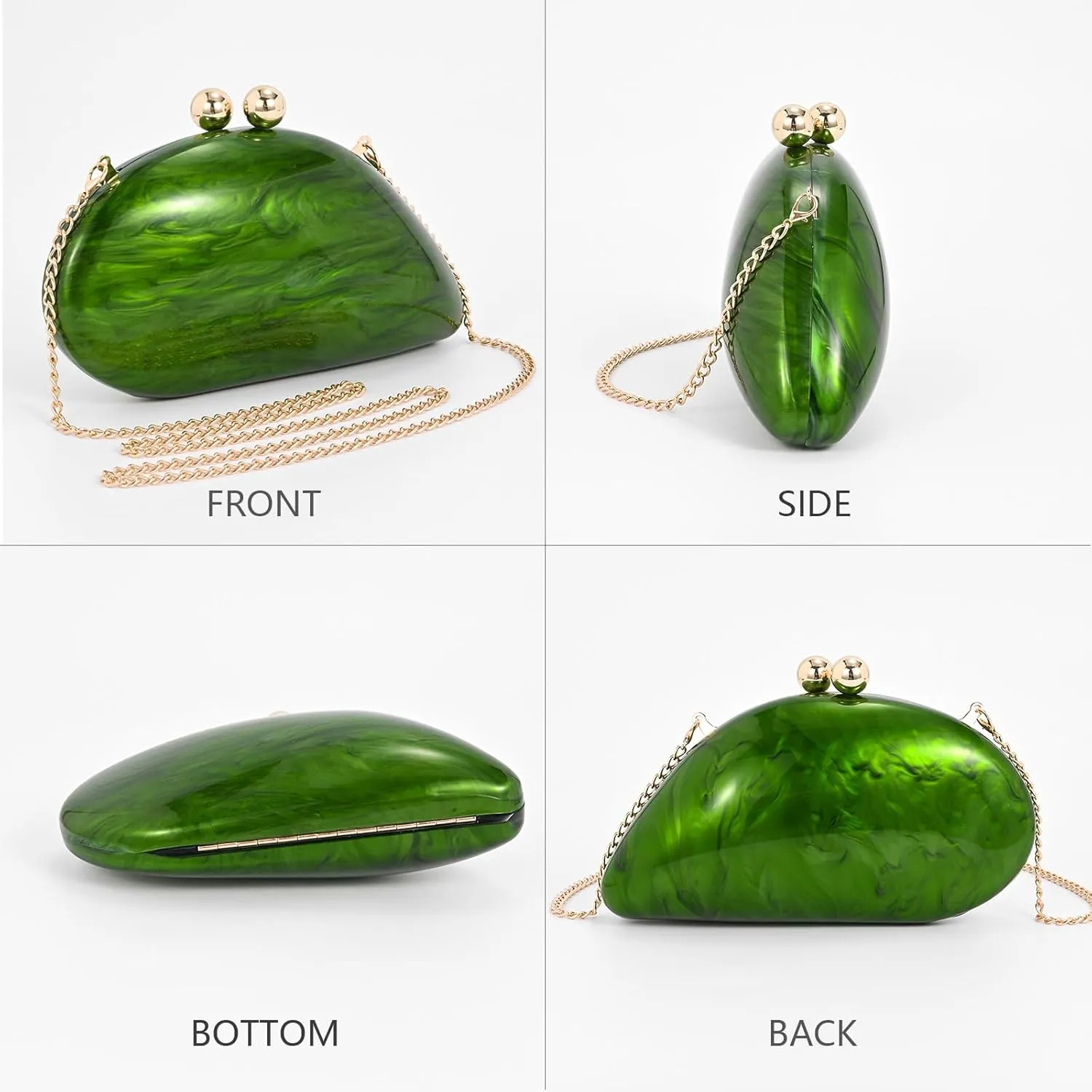 Elegant Acrylic Purses For Women,Fashion Evening Clutch Cute Handbags Mini Crossbody Purse Party Wedding Shoulder Bag