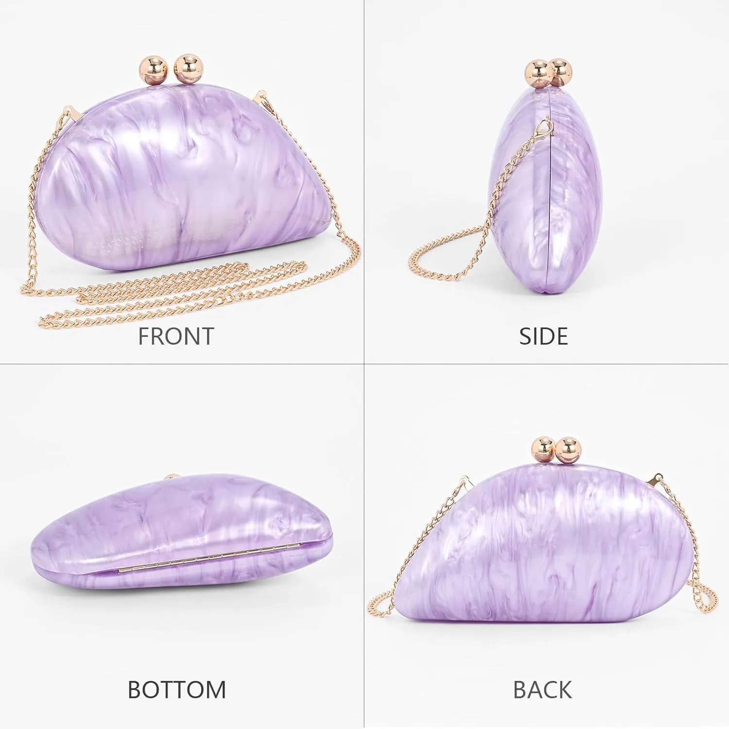 Elegant Acrylic Purses For Women,Fashion Evening Clutch Cute Handbags Mini Crossbody Purse Party Wedding Shoulder Bag