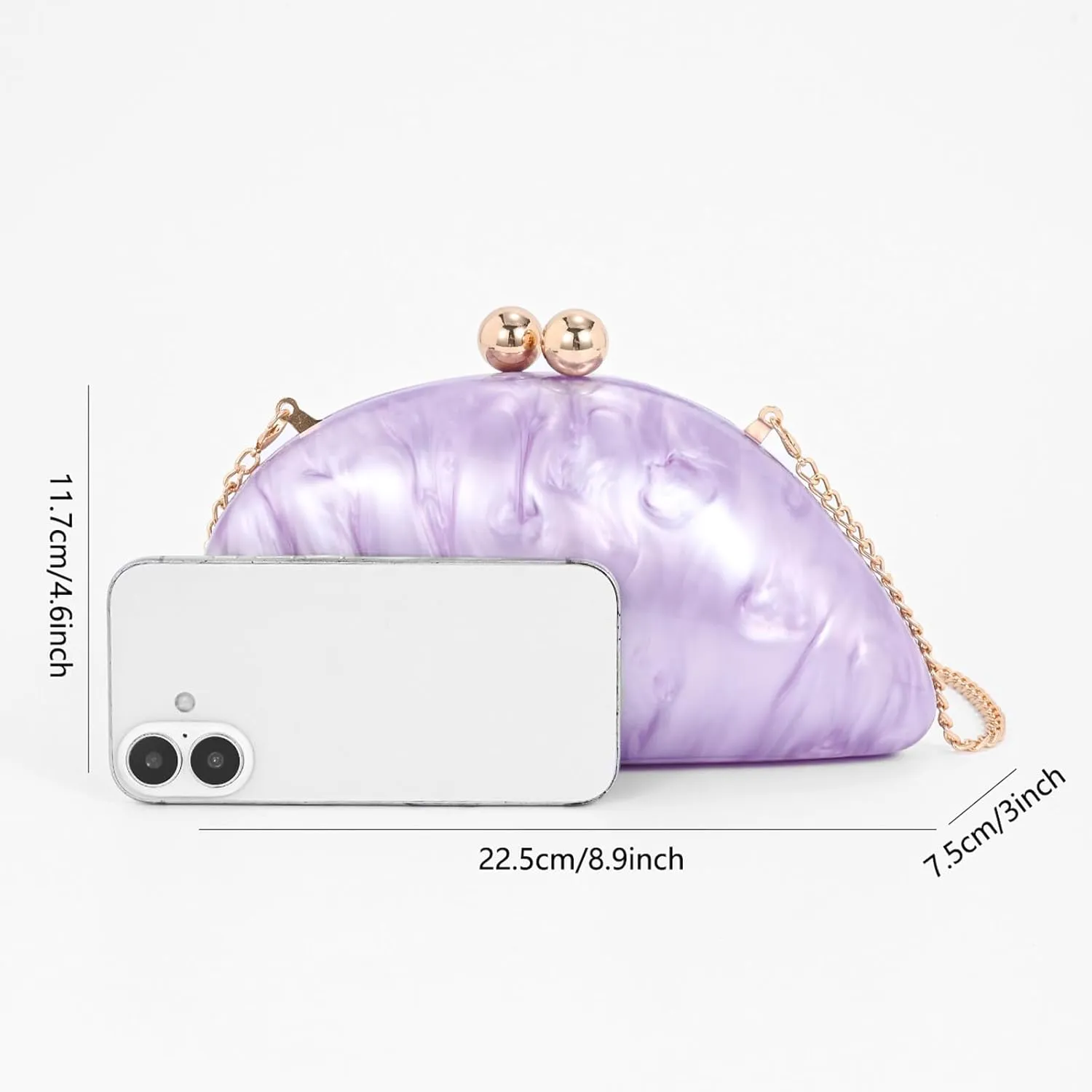 Elegant Acrylic Purses For Women,Fashion Evening Clutch Cute Handbags Mini Crossbody Purse Party Wedding Shoulder Bag