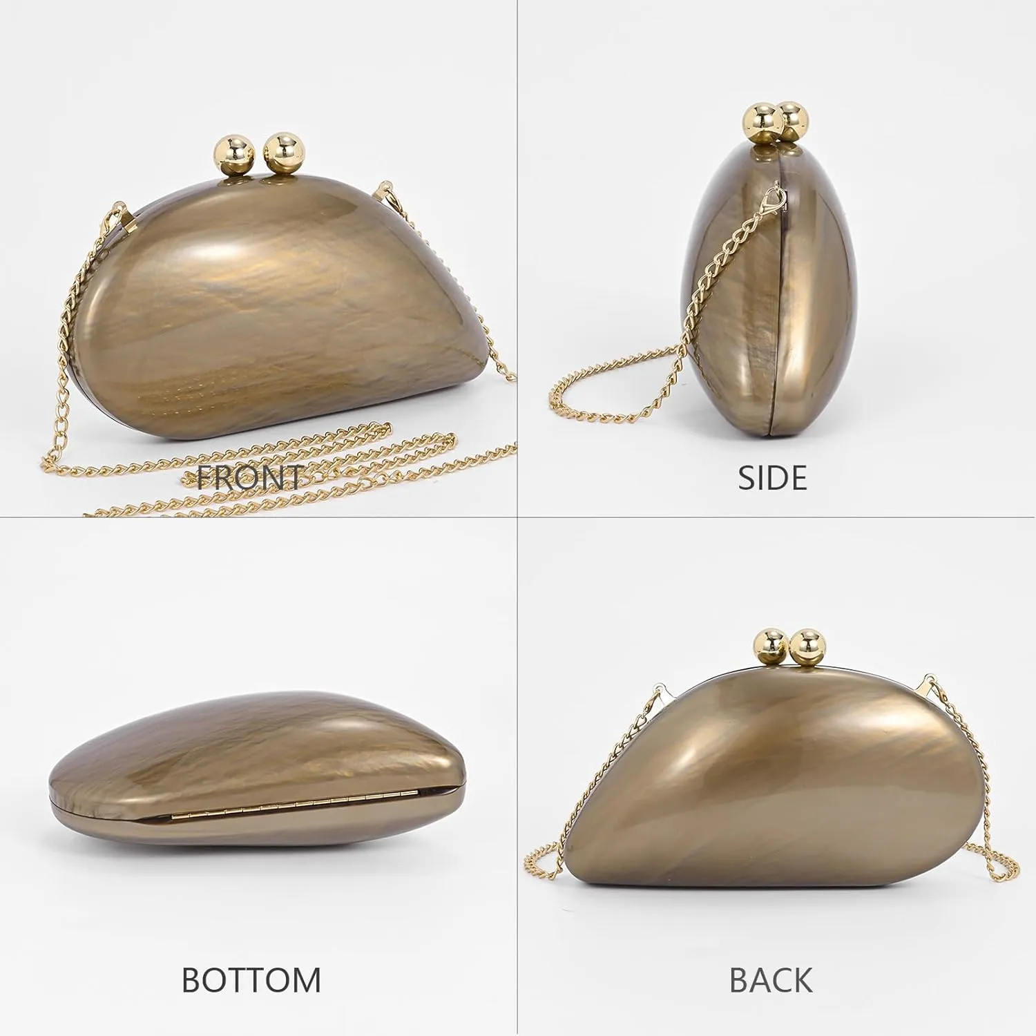 Elegant Acrylic Purses For Women,Fashion Evening Clutch Cute Handbags Mini Crossbody Purse Party Wedding Shoulder Bag