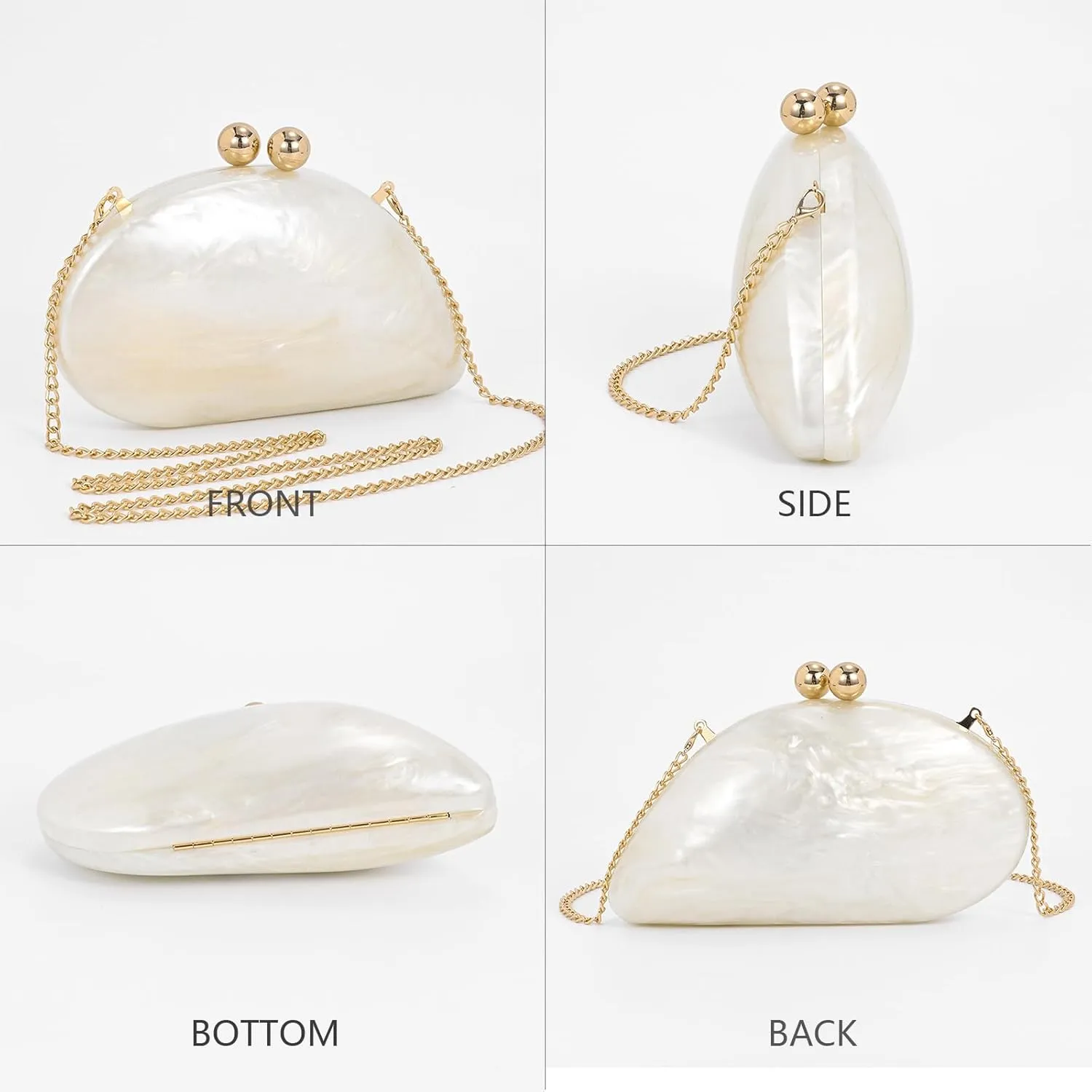 Elegant Acrylic Purses For Women,Fashion Evening Clutch Cute Handbags Mini Crossbody Purse Party Wedding Shoulder Bag