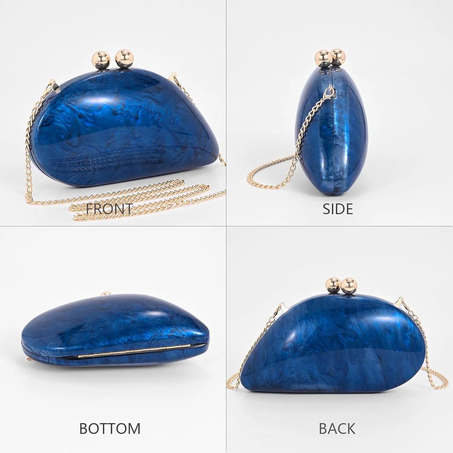 Elegant Acrylic Purses For Women,Fashion Evening Clutch Cute Handbags Mini Crossbody Purse Party Wedding Shoulder Bag