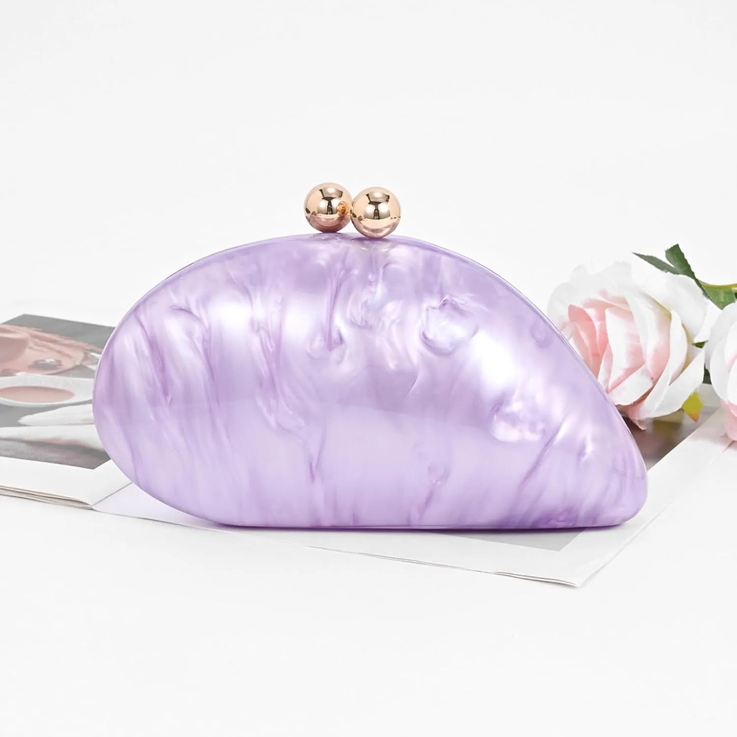 Elegant Acrylic Purses For Women,Fashion Evening Clutch Cute Handbags Mini Crossbody Purse Party Wedding Shoulder Bag